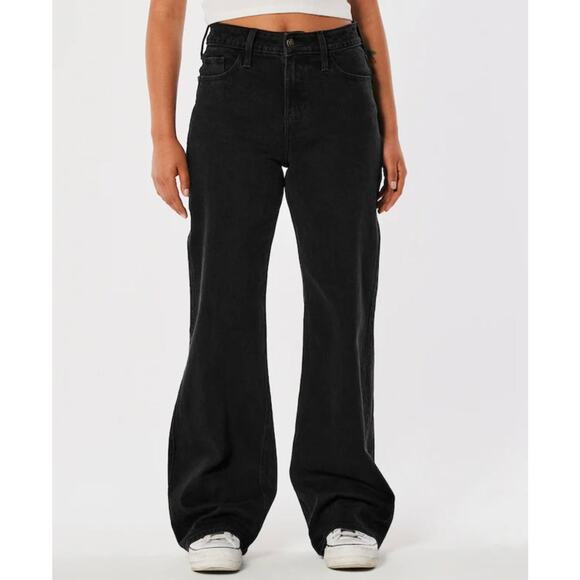 Black Wide Leg Jeans - Picture 2 of 7